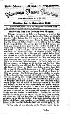 Augsburger neueste Nachrichten Samstag 8. September 1866