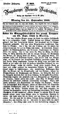 Augsburger neueste Nachrichten Montag 24. September 1866