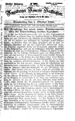 Augsburger neueste Nachrichten Donnerstag 4. Oktober 1866