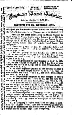 Augsburger neueste Nachrichten Mittwoch 14. November 1866