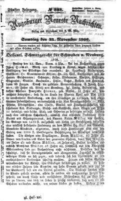 Augsburger neueste Nachrichten Samstag 24. November 1866