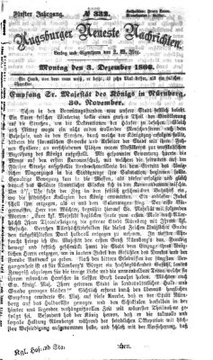 Augsburger neueste Nachrichten Montag 3. Dezember 1866