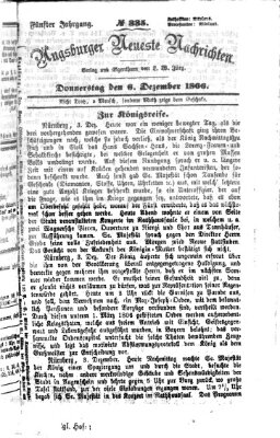 Augsburger neueste Nachrichten Donnerstag 6. Dezember 1866