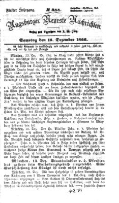 Augsburger neueste Nachrichten Samstag 15. Dezember 1866