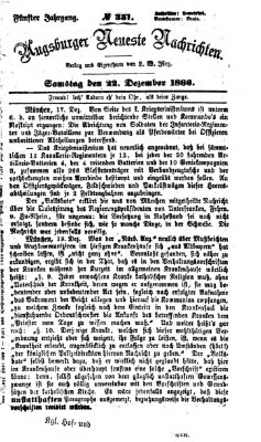 Augsburger neueste Nachrichten Samstag 22. Dezember 1866