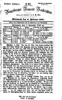 Augsburger neueste Nachrichten Mittwoch 6. Februar 1867