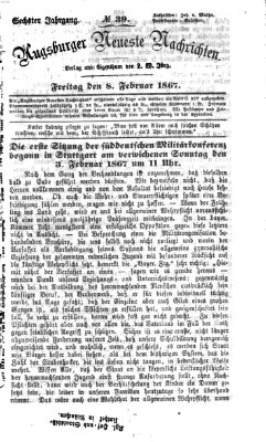 Augsburger neueste Nachrichten Freitag 8. Februar 1867