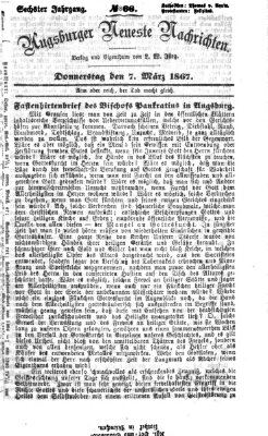 Augsburger neueste Nachrichten Donnerstag 7. März 1867