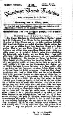 Augsburger neueste Nachrichten Samstag 9. März 1867