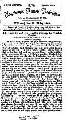 Augsburger neueste Nachrichten Mittwoch 13. März 1867