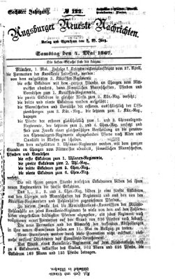 Augsburger neueste Nachrichten Samstag 4. Mai 1867