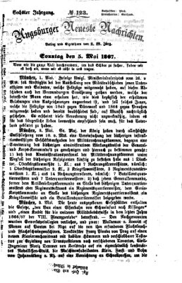 Augsburger neueste Nachrichten Sonntag 5. Mai 1867