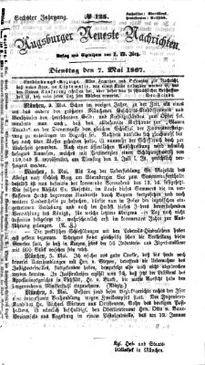 Augsburger neueste Nachrichten Dienstag 7. Mai 1867