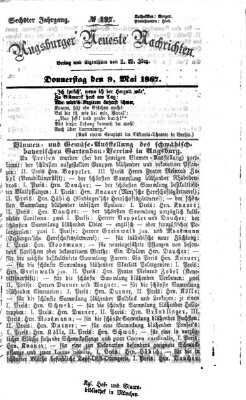 Augsburger neueste Nachrichten Donnerstag 9. Mai 1867