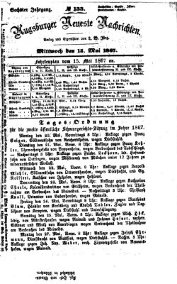 Augsburger neueste Nachrichten Mittwoch 15. Mai 1867