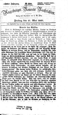 Augsburger neueste Nachrichten Freitag 17. Mai 1867