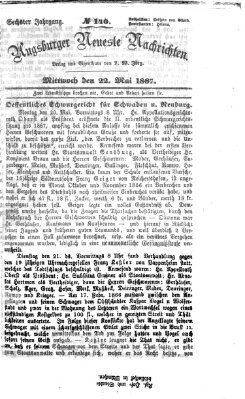 Augsburger neueste Nachrichten Mittwoch 22. Mai 1867