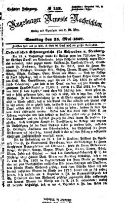 Augsburger neueste Nachrichten Samstag 25. Mai 1867