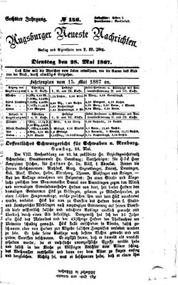 Augsburger neueste Nachrichten Dienstag 28. Mai 1867