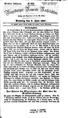 Augsburger neueste Nachrichten Sonntag 9. Juni 1867