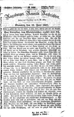 Augsburger neueste Nachrichten Dienstag 18. Juni 1867