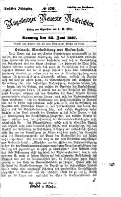 Augsburger neueste Nachrichten Sonntag 23. Juni 1867