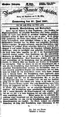 Augsburger neueste Nachrichten Donnerstag 27. Juni 1867