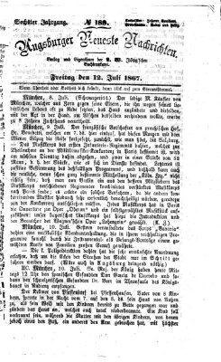 Augsburger neueste Nachrichten Freitag 12. Juli 1867