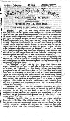 Augsburger neueste Nachrichten Sonntag 14. Juli 1867