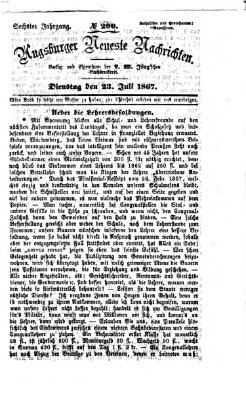 Augsburger neueste Nachrichten Dienstag 23. Juli 1867