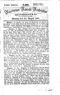 Augsburger neueste Nachrichten Montag 26. August 1867