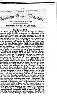 Augsburger neueste Nachrichten Mittwoch 28. August 1867