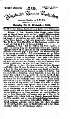 Augsburger neueste Nachrichten Sonntag 8. September 1867