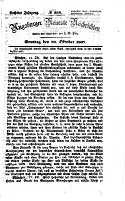 Augsburger neueste Nachrichten Sonntag 20. Oktober 1867