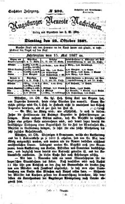 Augsburger neueste Nachrichten Dienstag 22. Oktober 1867