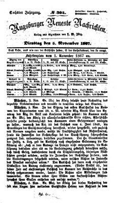 Augsburger neueste Nachrichten Dienstag 5. November 1867