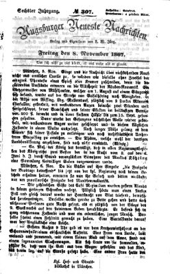 Augsburger neueste Nachrichten Freitag 8. November 1867