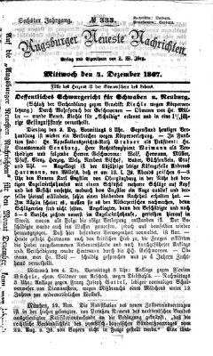 Augsburger neueste Nachrichten Mittwoch 4. Dezember 1867