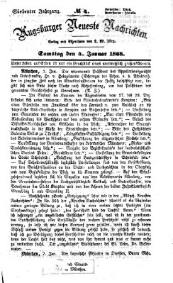 Augsburger neueste Nachrichten Samstag 4. Januar 1868