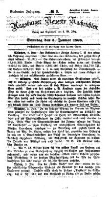 Augsburger neueste Nachrichten Sonntag 5. Januar 1868