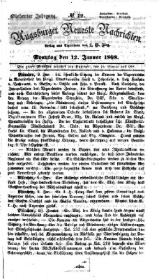 Augsburger neueste Nachrichten Sonntag 12. Januar 1868