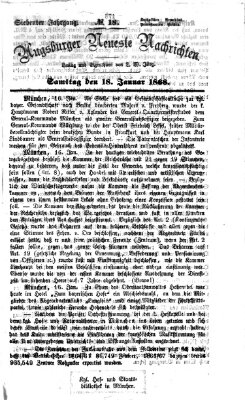 Augsburger neueste Nachrichten Samstag 18. Januar 1868