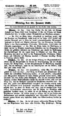 Augsburger neueste Nachrichten Montag 20. Januar 1868