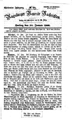 Augsburger neueste Nachrichten Freitag 24. Januar 1868