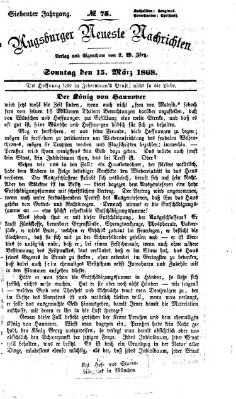 Augsburger neueste Nachrichten Sonntag 15. März 1868