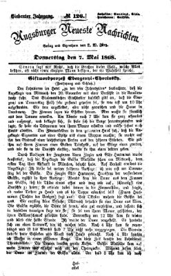 Augsburger neueste Nachrichten Donnerstag 7. Mai 1868