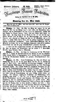 Augsburger neueste Nachrichten Sonntag 24. Mai 1868