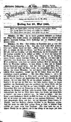 Augsburger neueste Nachrichten Freitag 29. Mai 1868