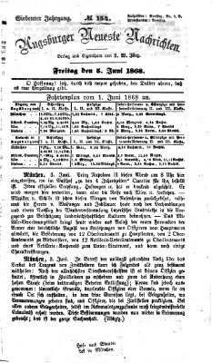 Augsburger neueste Nachrichten Freitag 5. Juni 1868