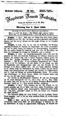 Augsburger neueste Nachrichten Montag 8. Juni 1868